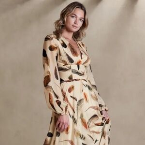 Banana Republic Marta Feather Maxi Dress XS NWT
